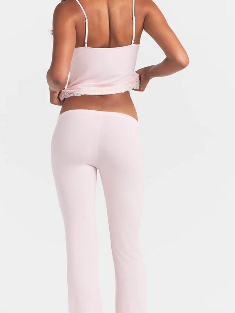 SKIMS Lace Trim Cami & Pant Sleep Set - Light Pink - Picture 3 of 7